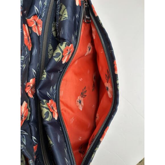 Lug Happy Camper Aloha Navy Blue/ Floral Messenger Travel Crossbody Shoulder Bag - Picture 8 of 16